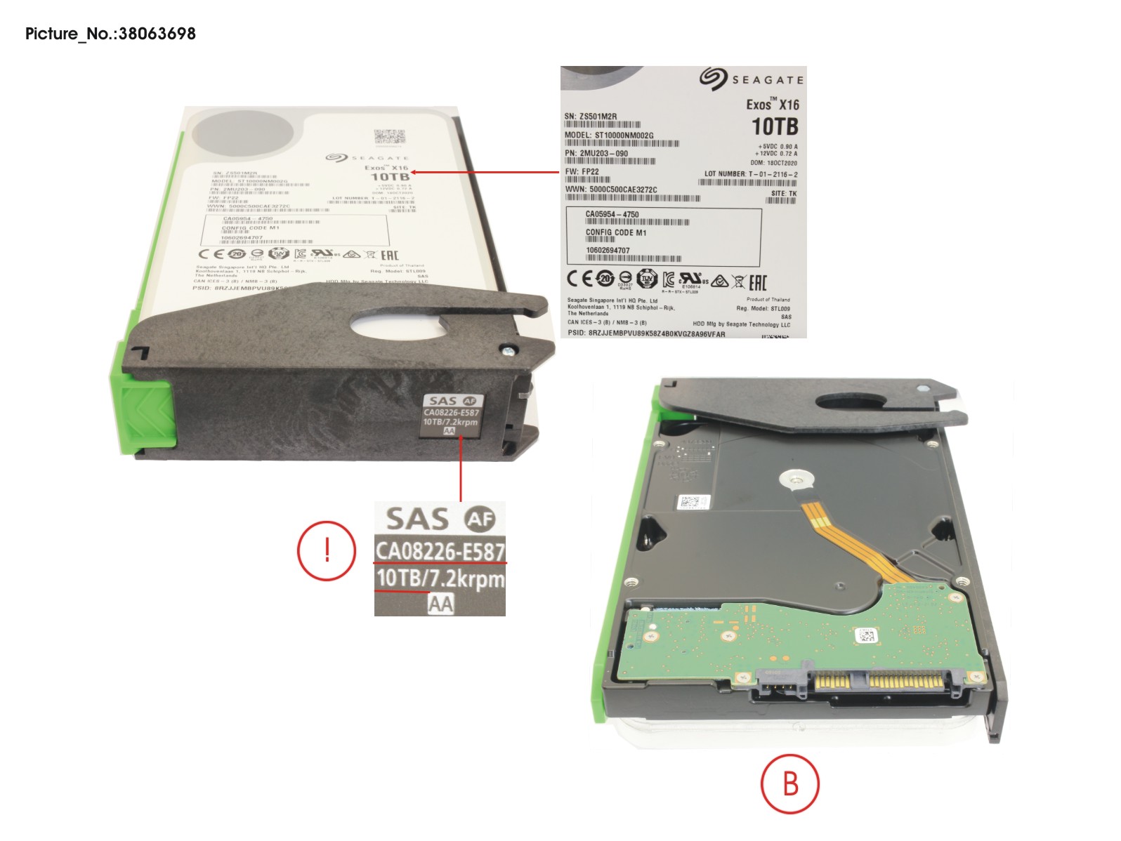 FUJITSU DX S4 HDDE HD DRIVE 10TB 7.2K AF