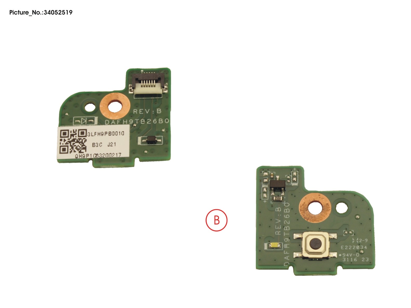 SUB BOARD. POWER BUTTON