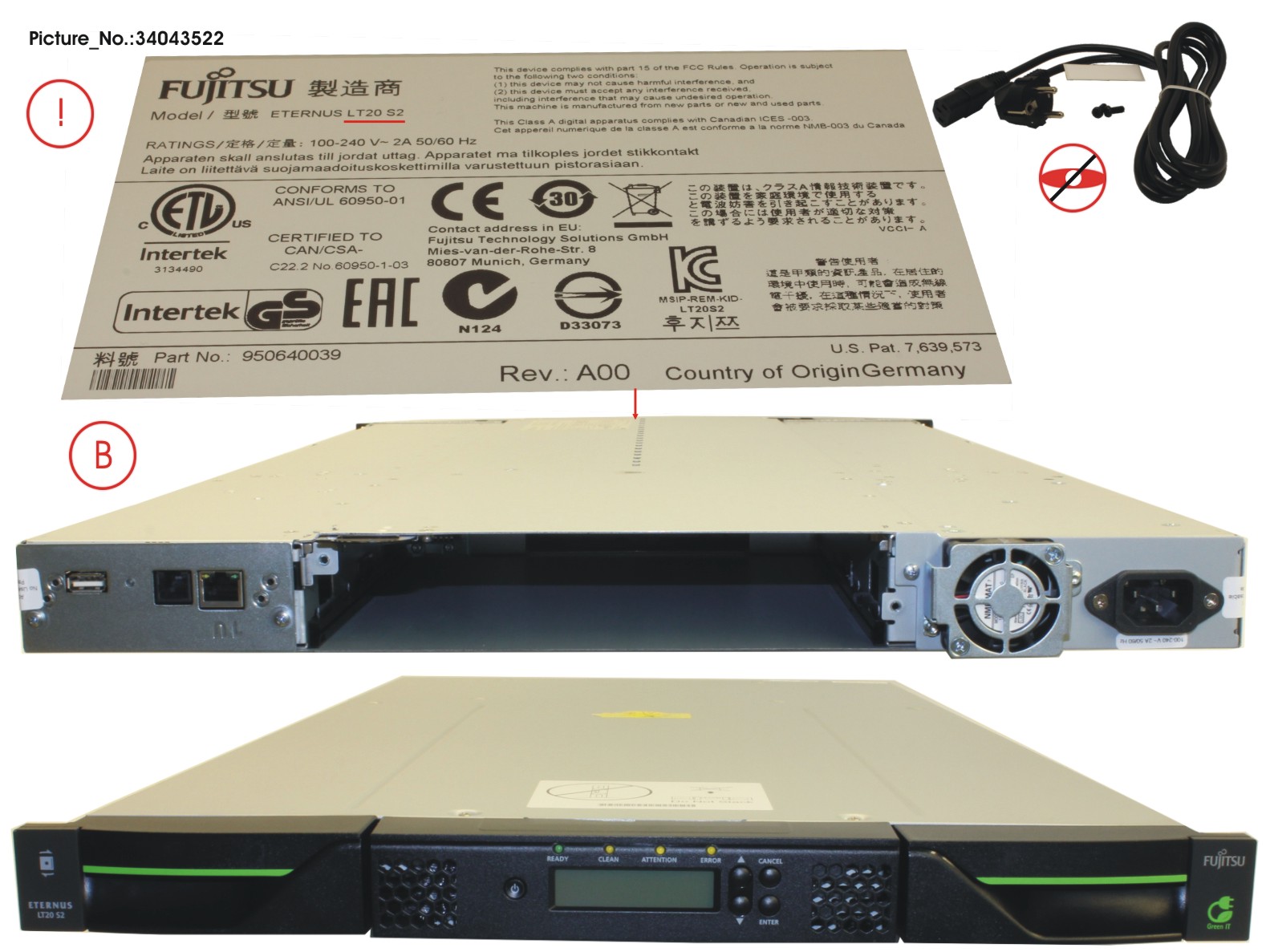 LT20 N-PSU S2 AUTOLOADER,1U,8SLOT,0DRIVE