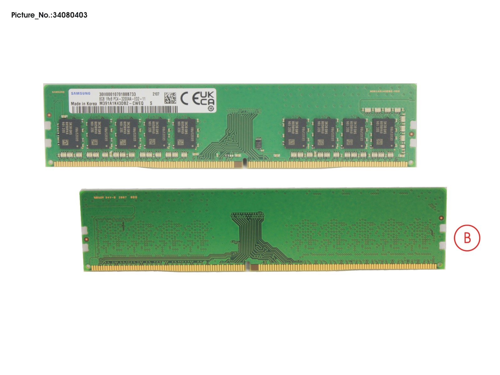MEMORY 8GB DDR4-3200 ECC