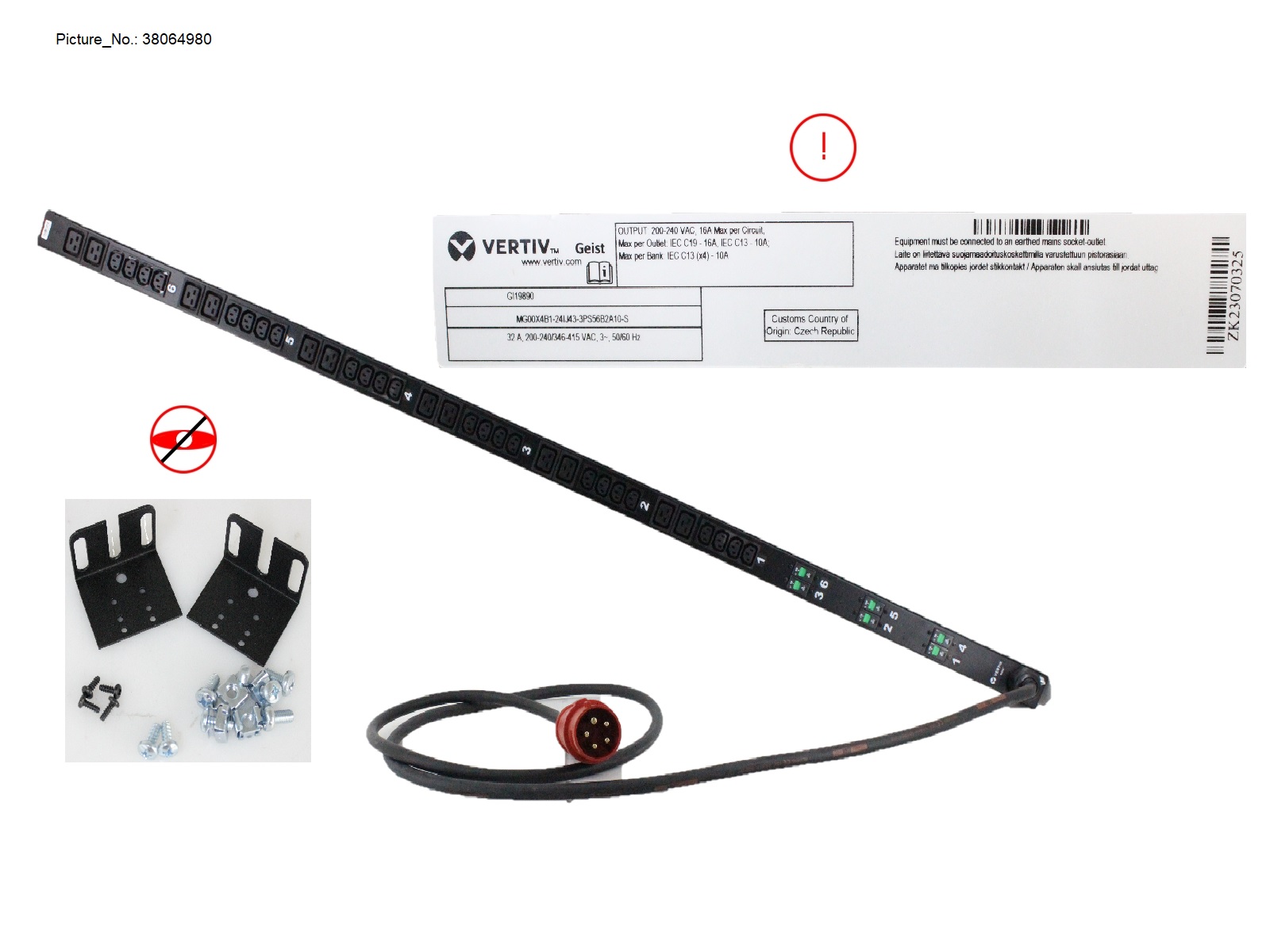 BASIC PDU 3PH 32A IEC309 24XC13 12XC19 BASIC PDU 3PH 32A IEC309 24XC13 12XC19