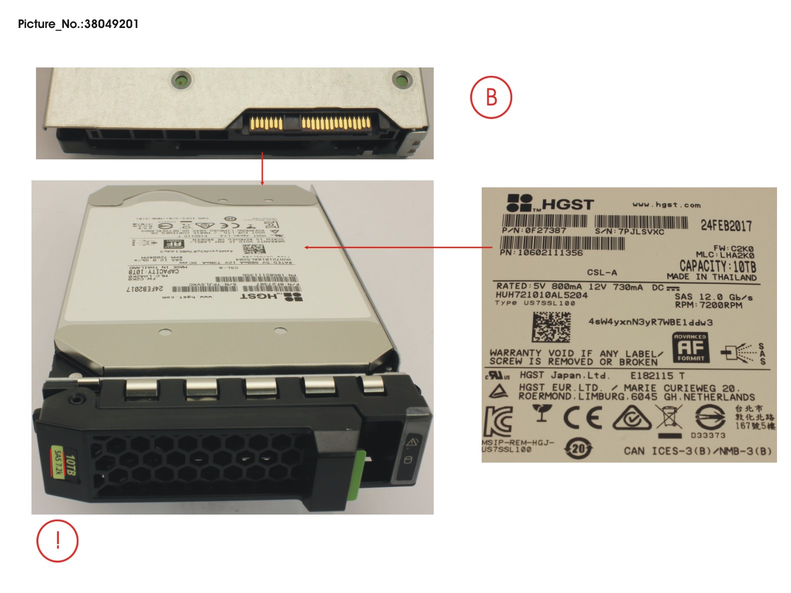 HD SAS 12G 10TB 7.2K 512E HOT PL 3.5 BC