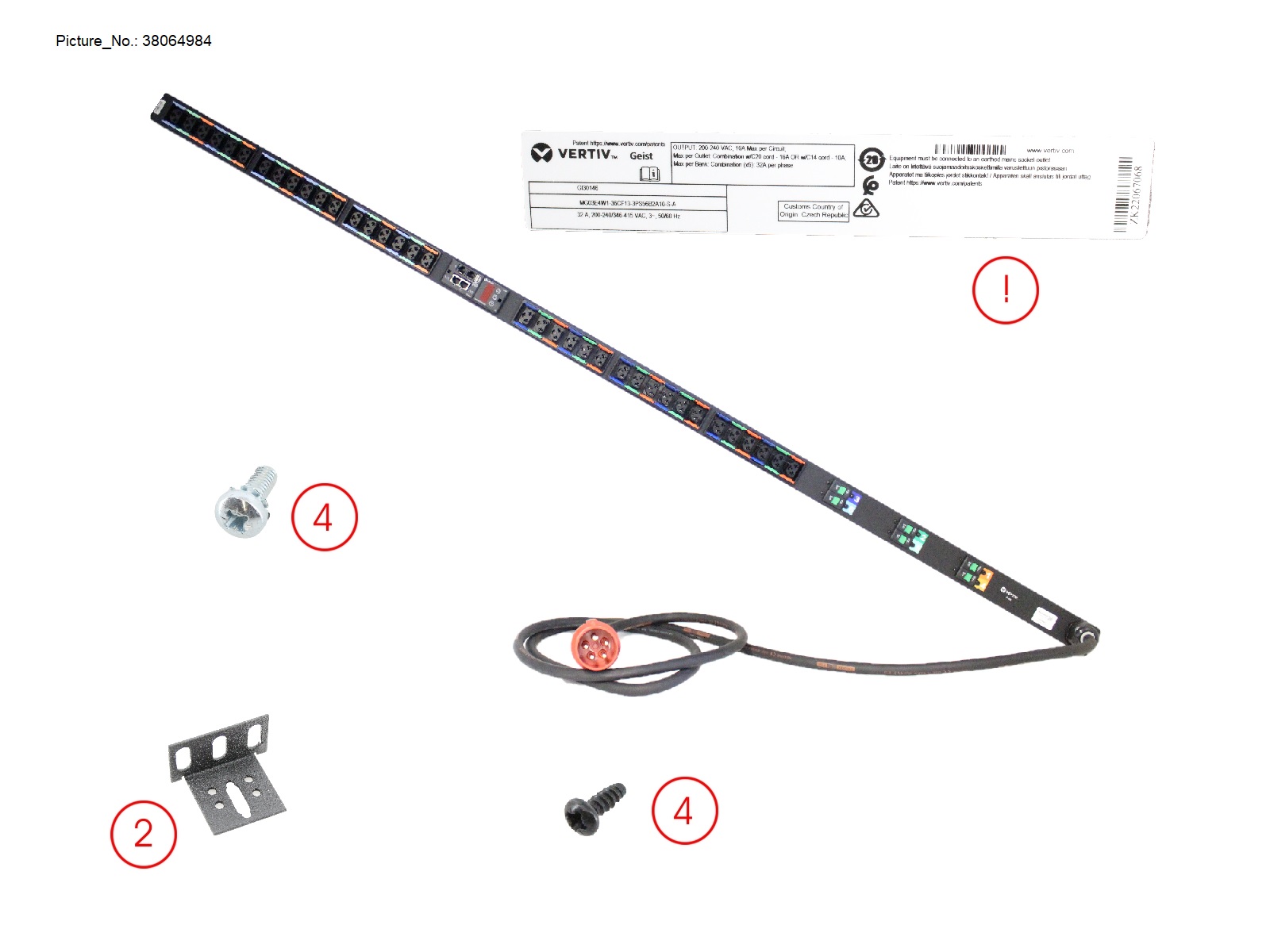 METERED PDU 3PH 32A IEC309 36X COMBINATI