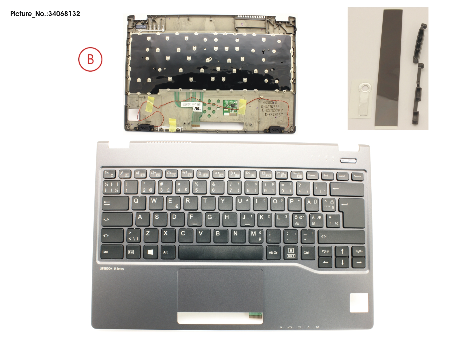 UPPER ASSY INCL. KEYBOARD NORDIC