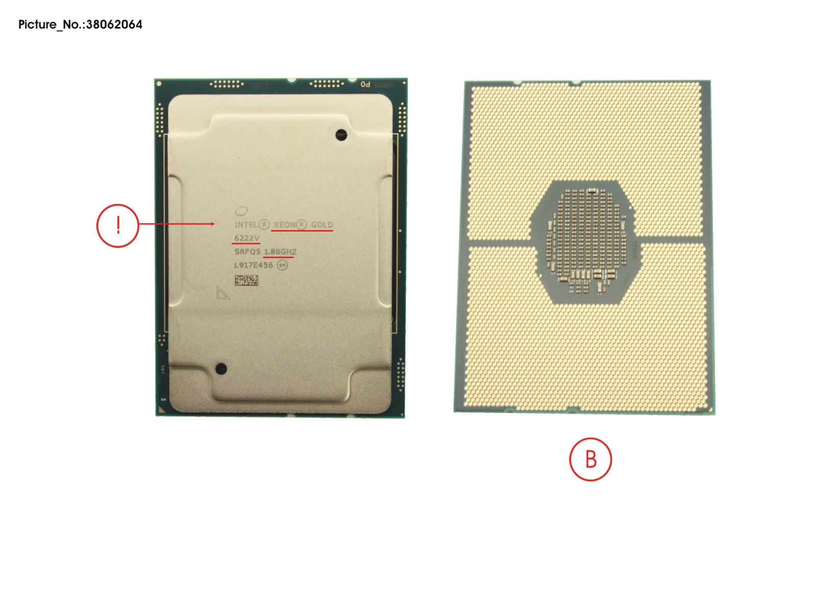 CPU INTEL XEON GOLD 6222V - 1800 115W