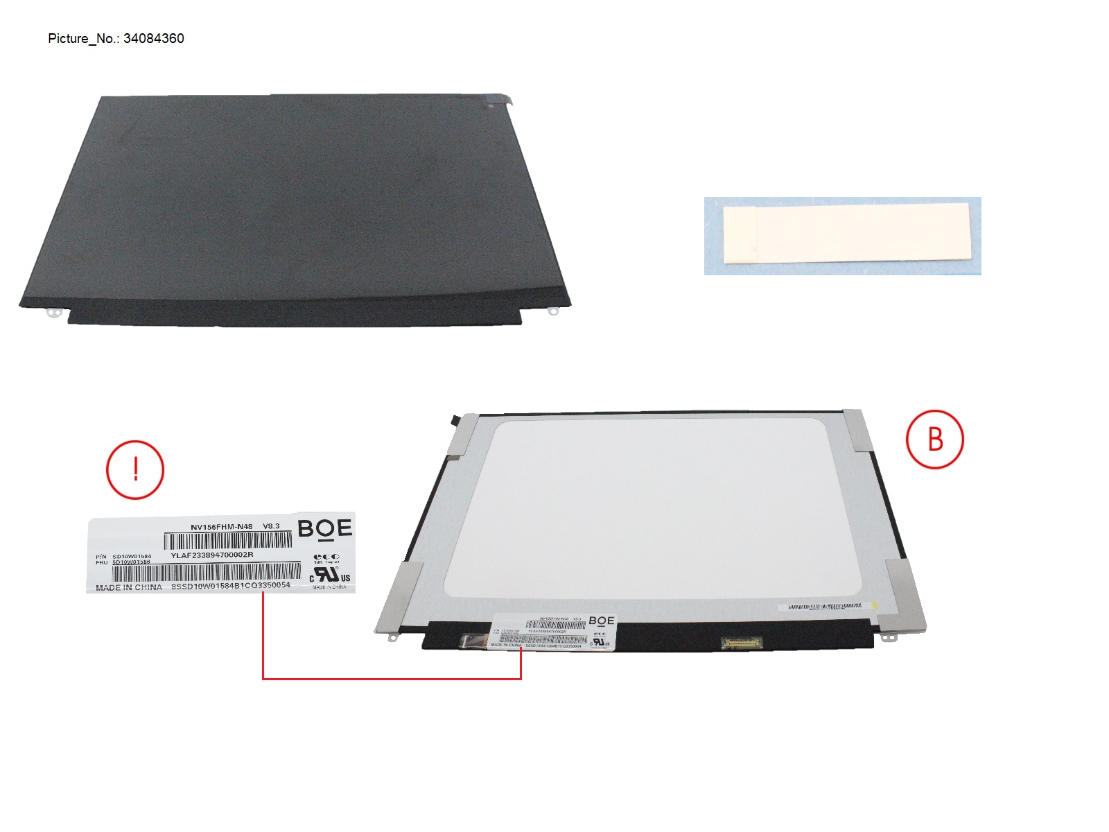 LCD ASSY 15 FHD W/ PLATE