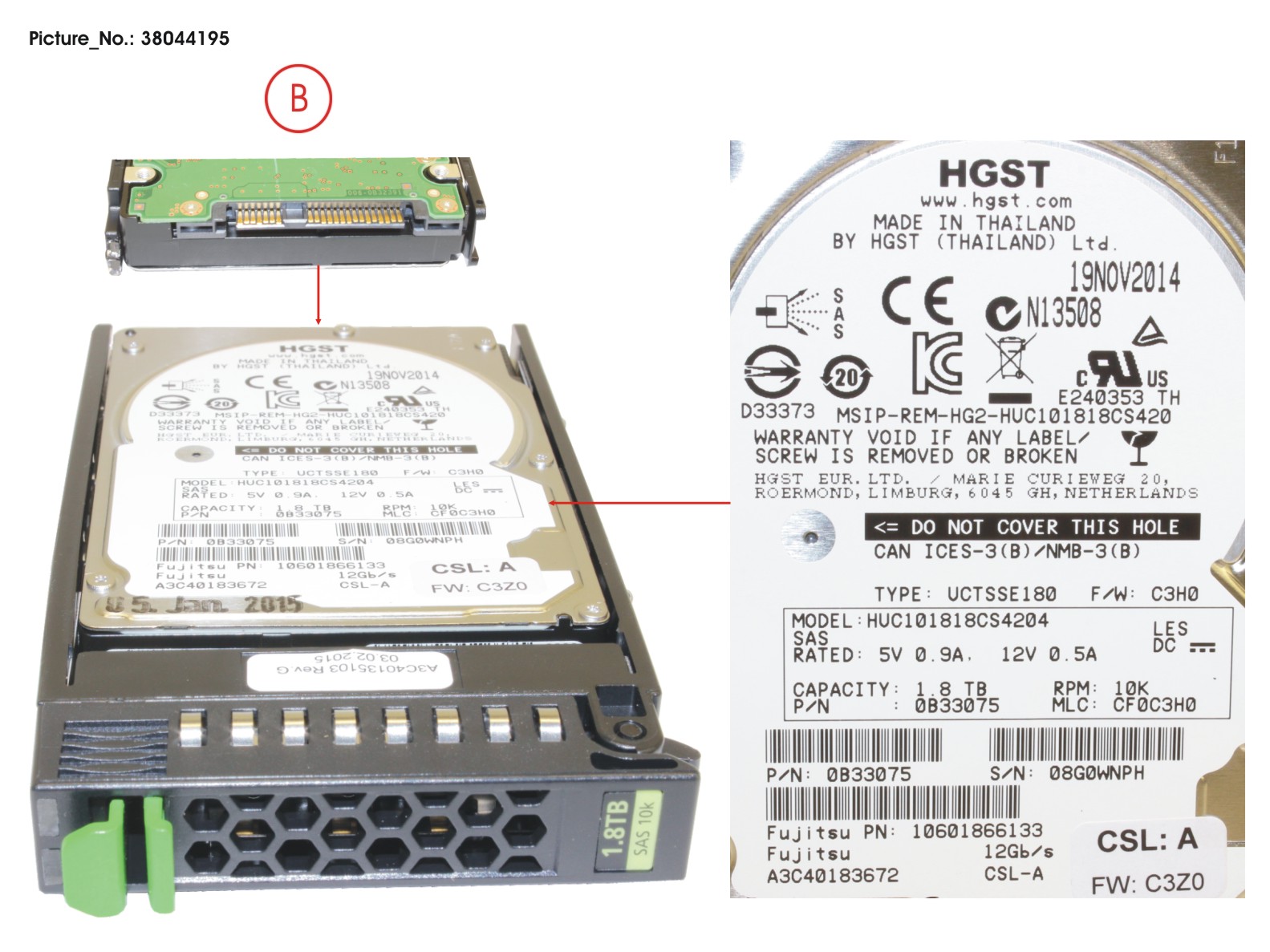 FUJITSU HD SAS 12G 1.8TB 10K 512E HOT PL 2.5  EP