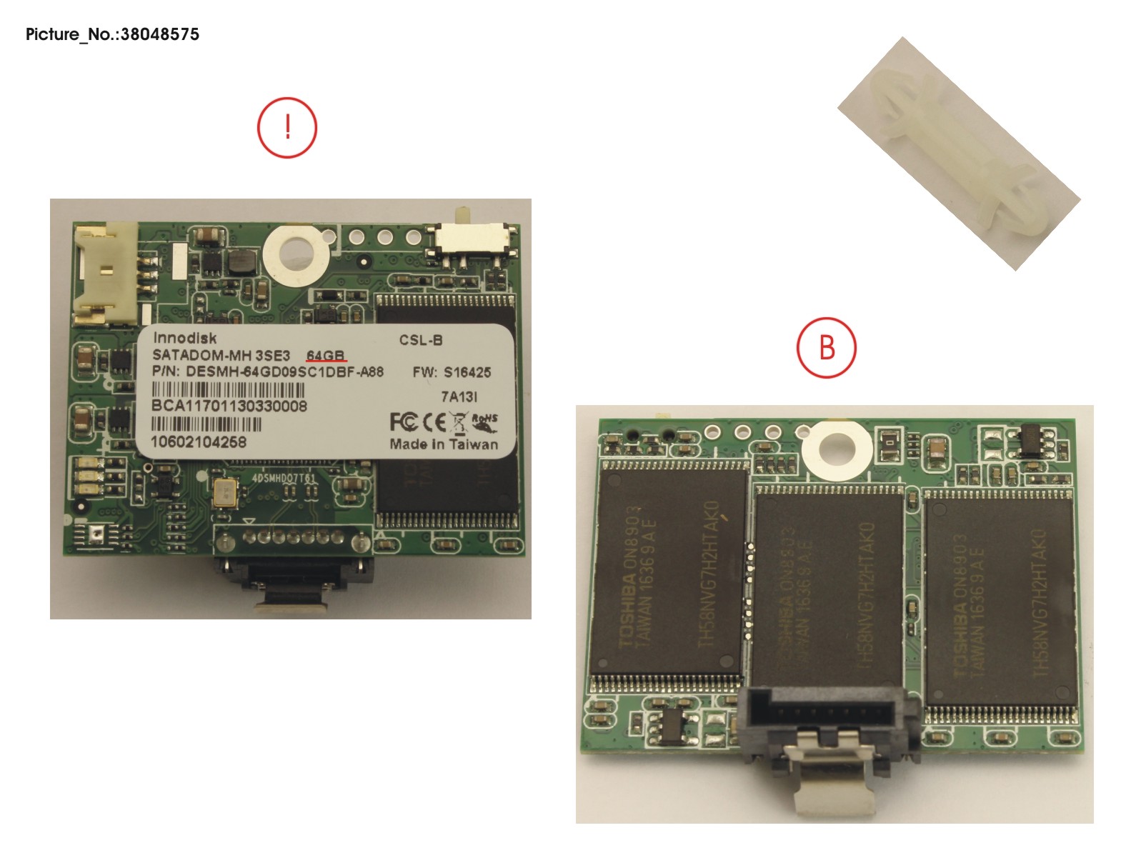 SSD SATA 6G 64GB DOM SLC N H-P