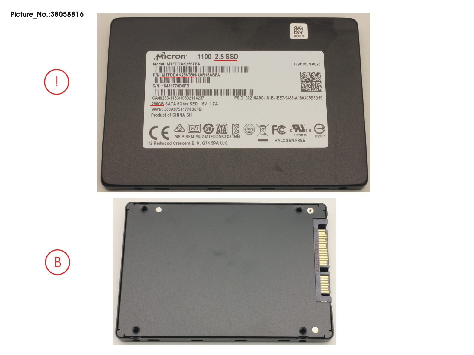 SSD S3 256GB 2.5 SATA (7MM) (OPAL)