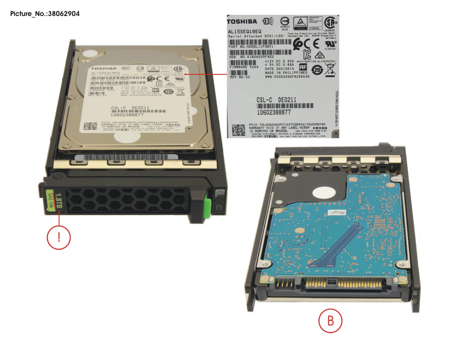 HD SAS 12G 1.8TB 10K 512E SED H-PL 2.5