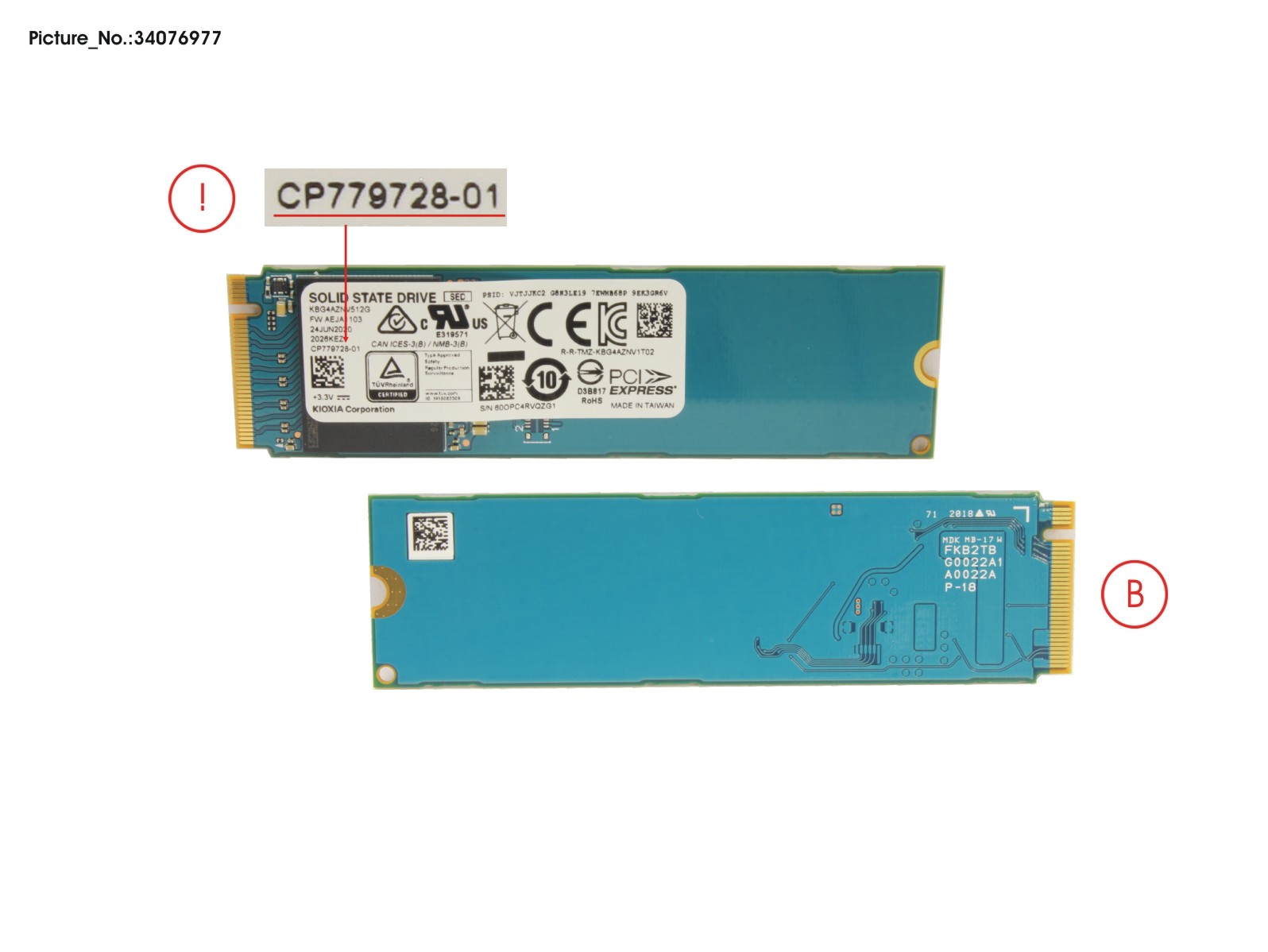 SSD PCIE M.2 BG4 512GB(FED)