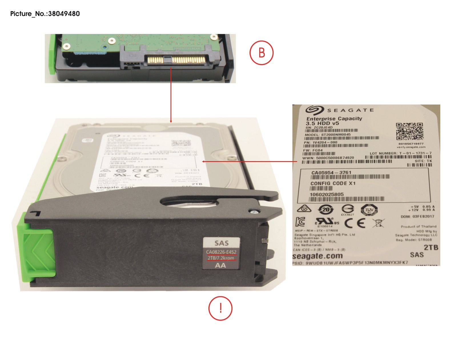 DX S4 HDDE HD DRIVE 2TB 7.2K