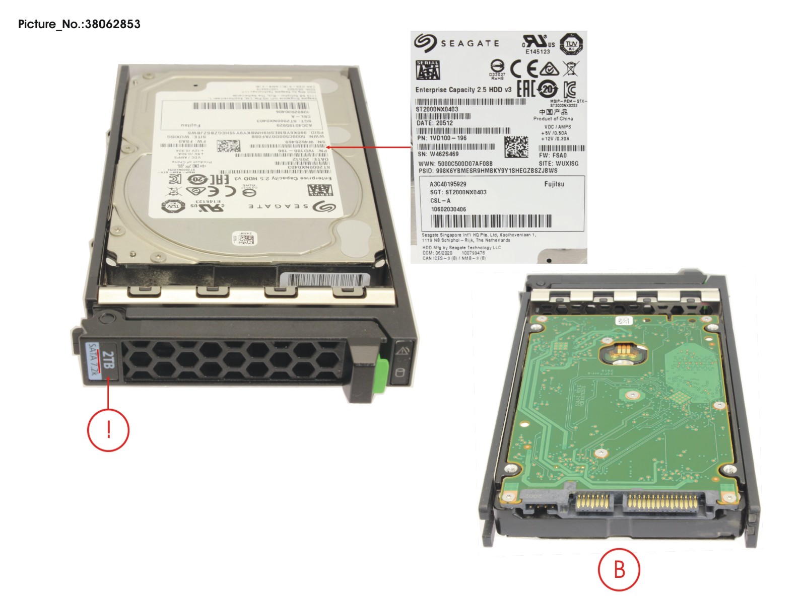 HD SATA 6G 2TB 7.2K 512N HOT PL 2.5 BC