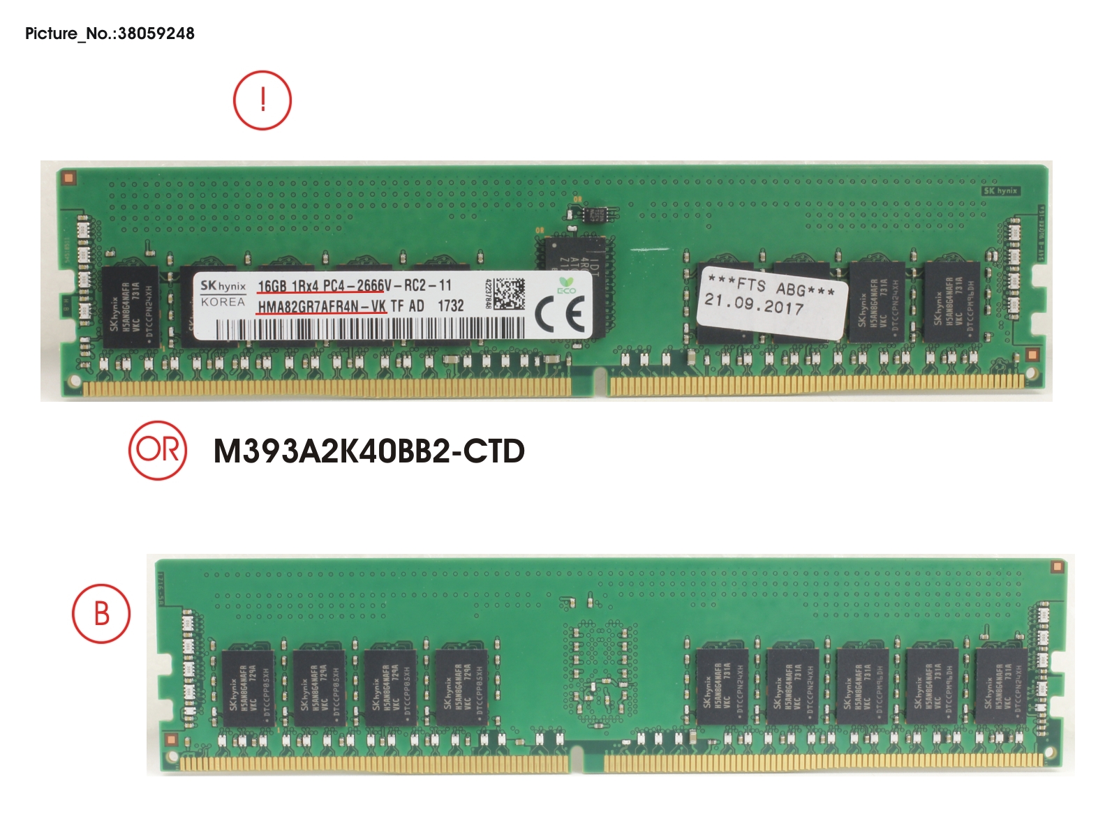 16GB (1X16GB) 1RX4 DDR4-2666 R ECC