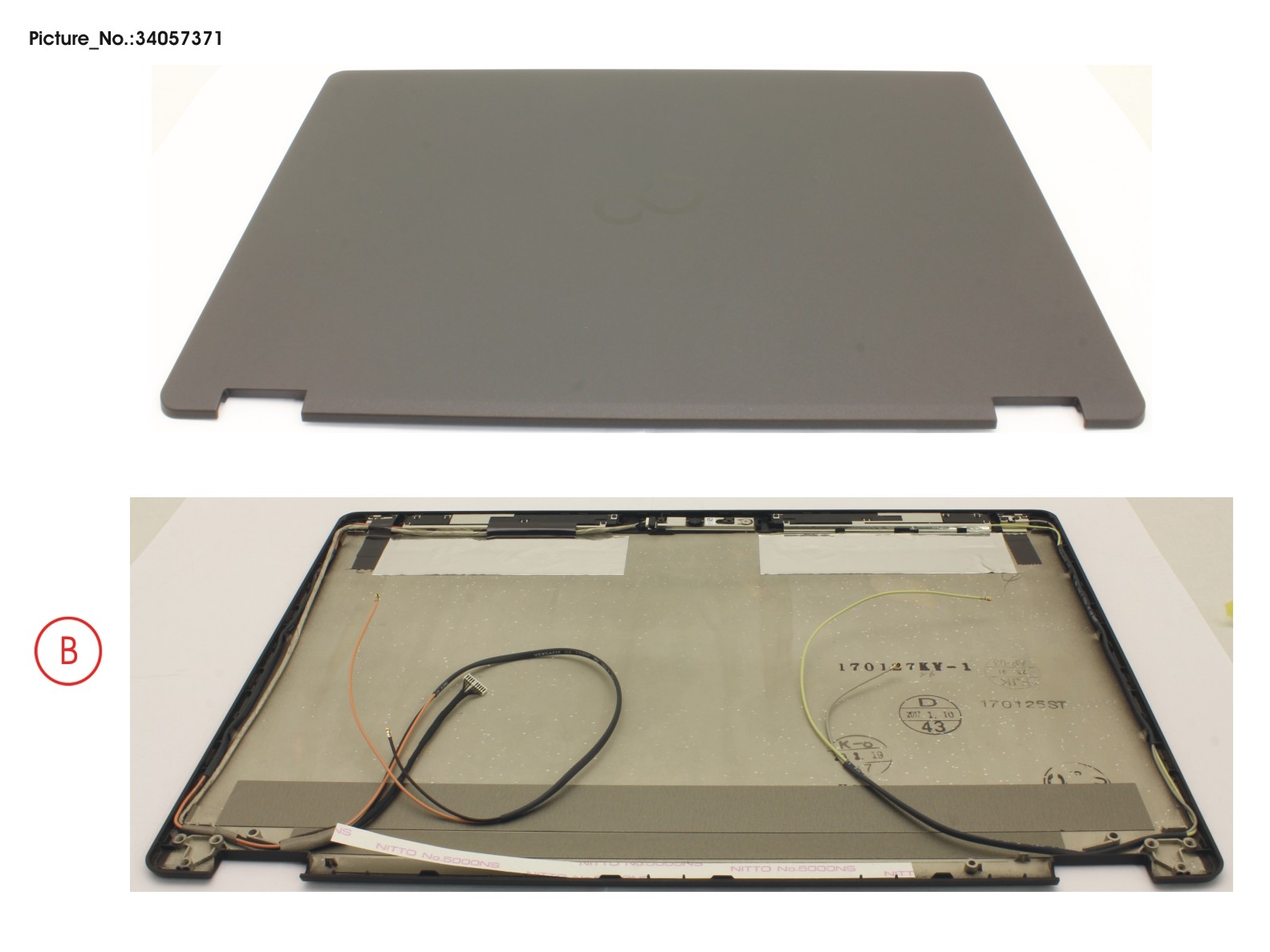 LCD BACK COVER ASSY (FHD) W/ CAM/MIC