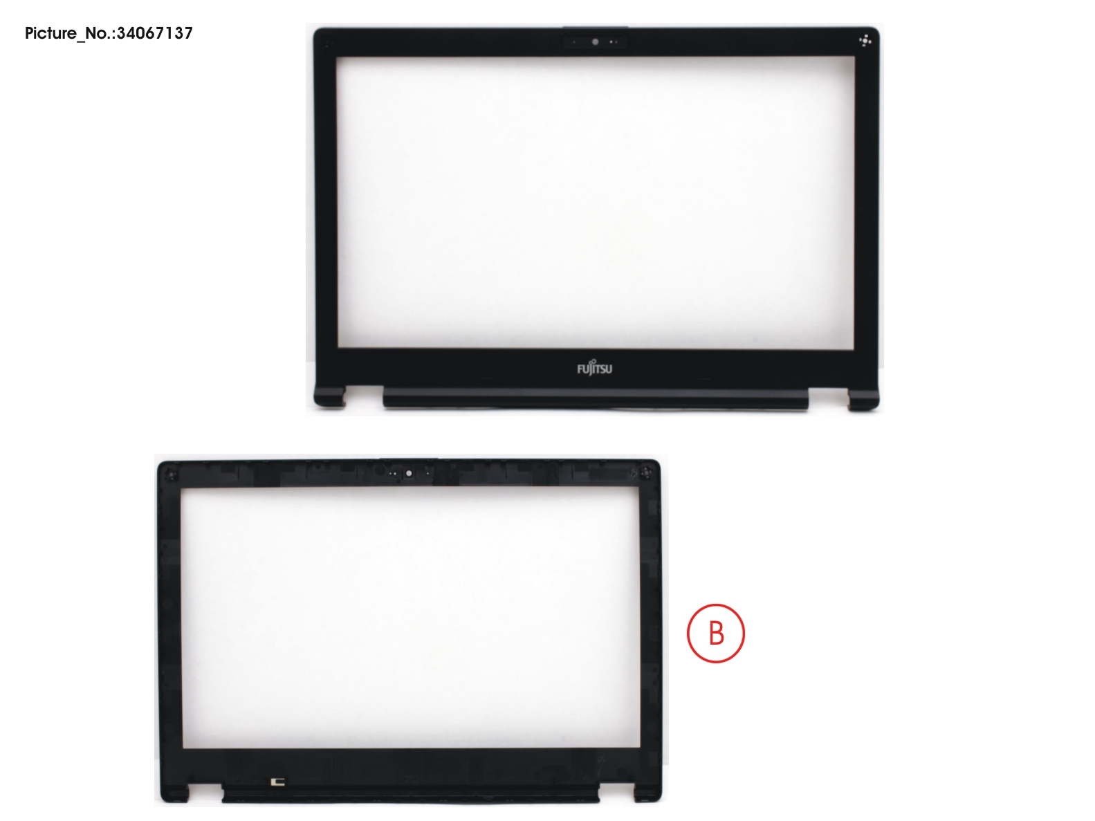 FUJITSU LCD FRONT COVER (FHD FOR CAM/MIC)