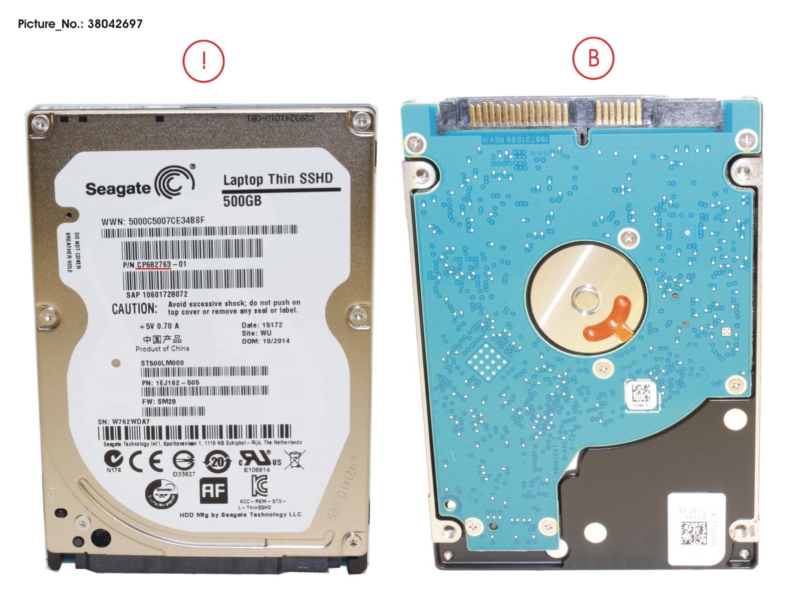 SSHD 500GB 2.5 8GB S3/SGT 4K-AF (7MM)