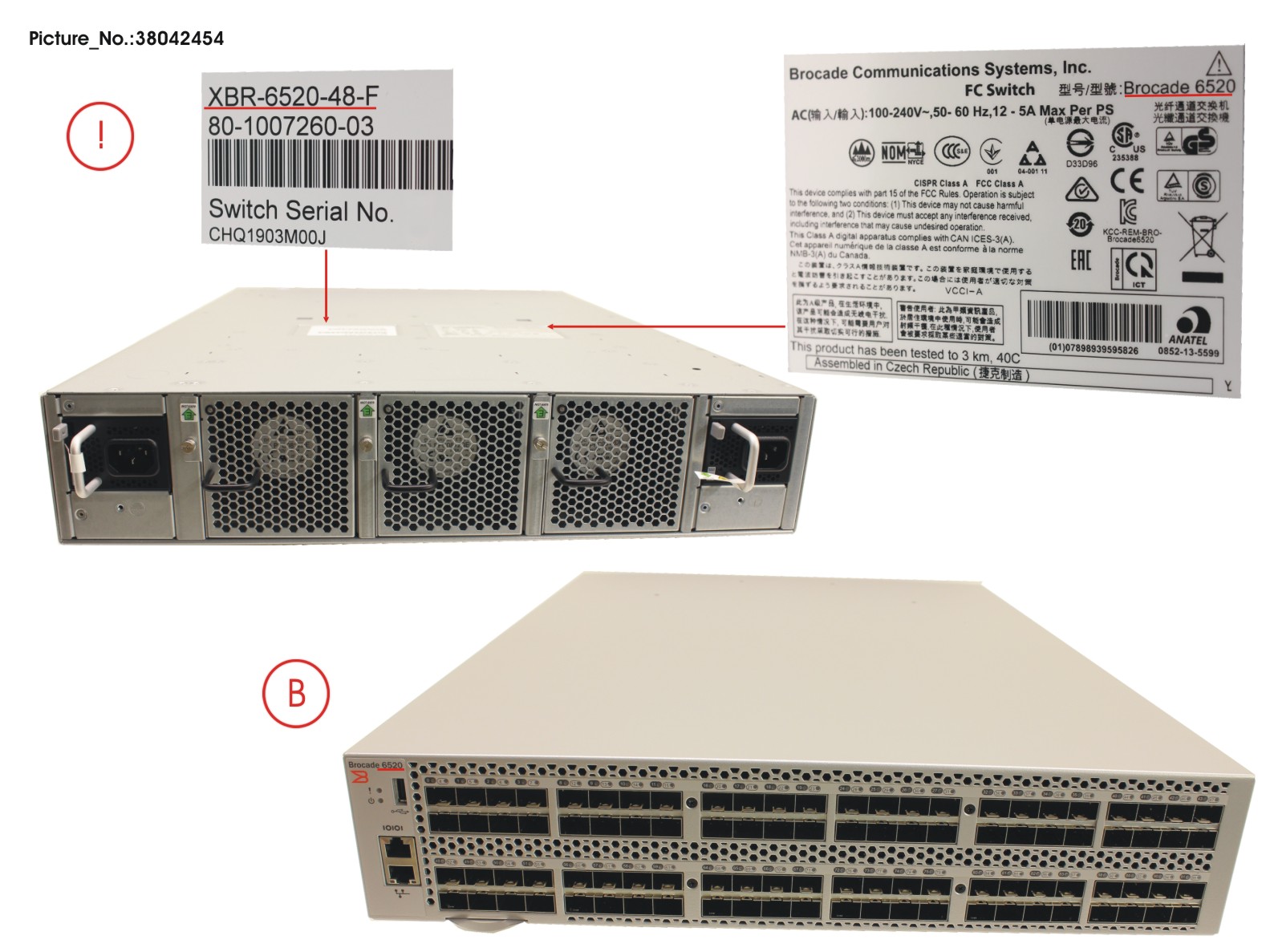 FRU 6520 48P, BR,AC,NONPORT SIDE EXHAUST FRU 6520 48P, BR,AC,NONPORT SIDE EXHAUST