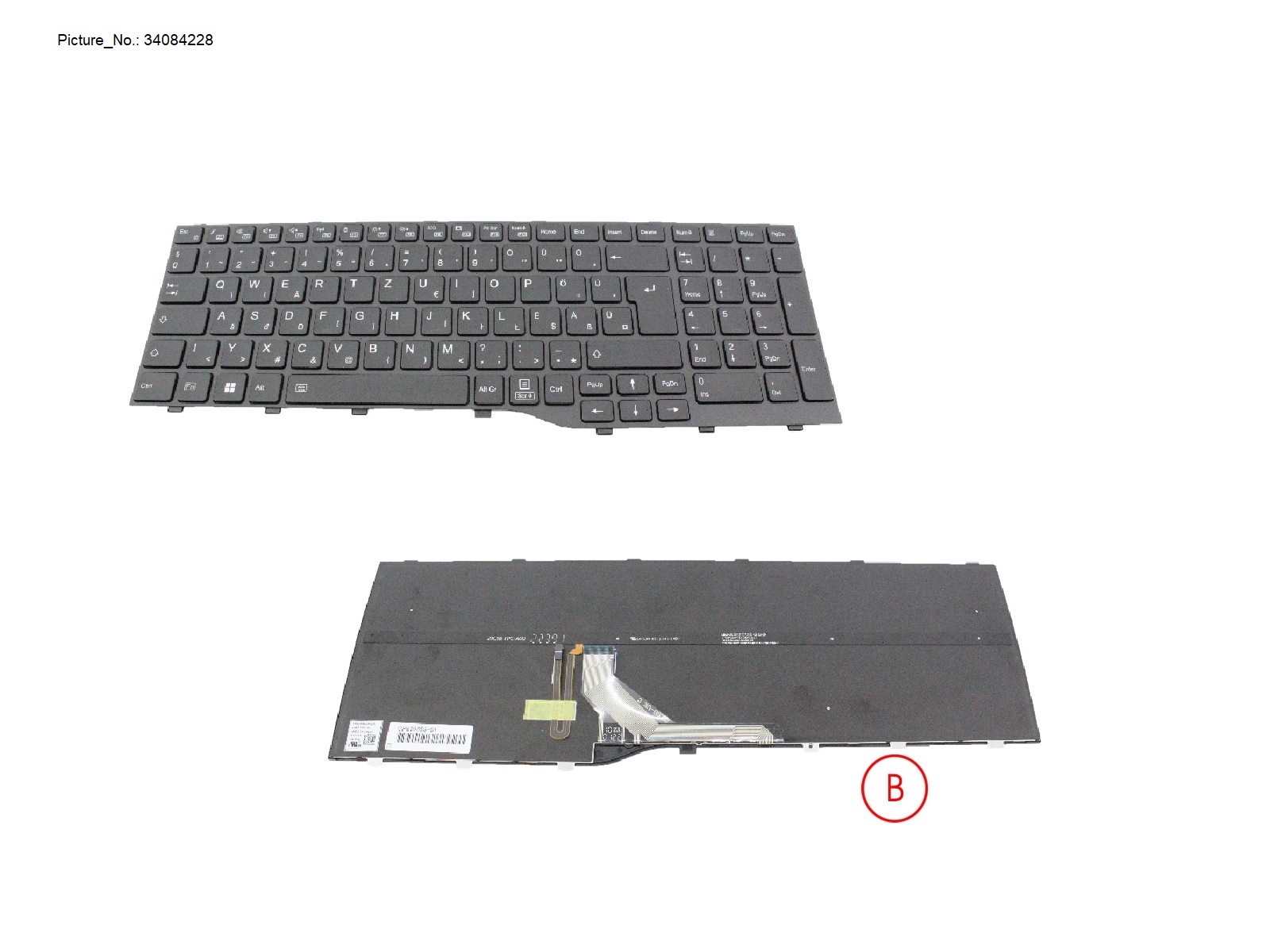 KEYBOARD BLACK W/ BL HUNGARY WIN10&11