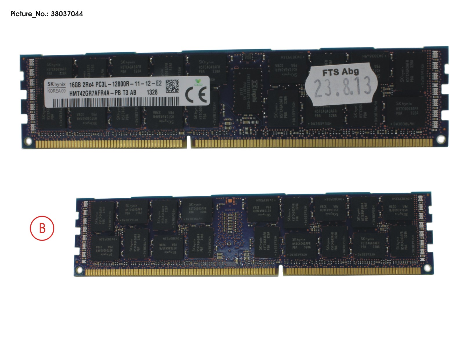 FUJITSU 16 GB DDR3 RG LV 1600 MHZ PC3-12800 2R - refurbished