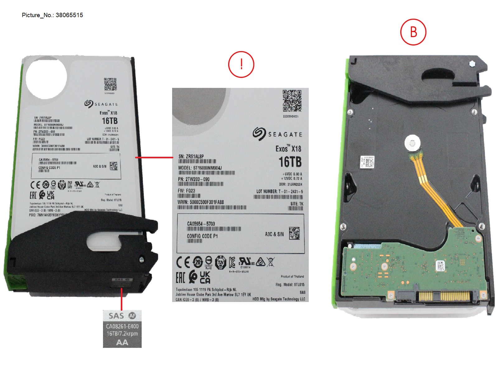 DX HDDE NLSAS HD DRIVE 3.5 16TB 7.2K