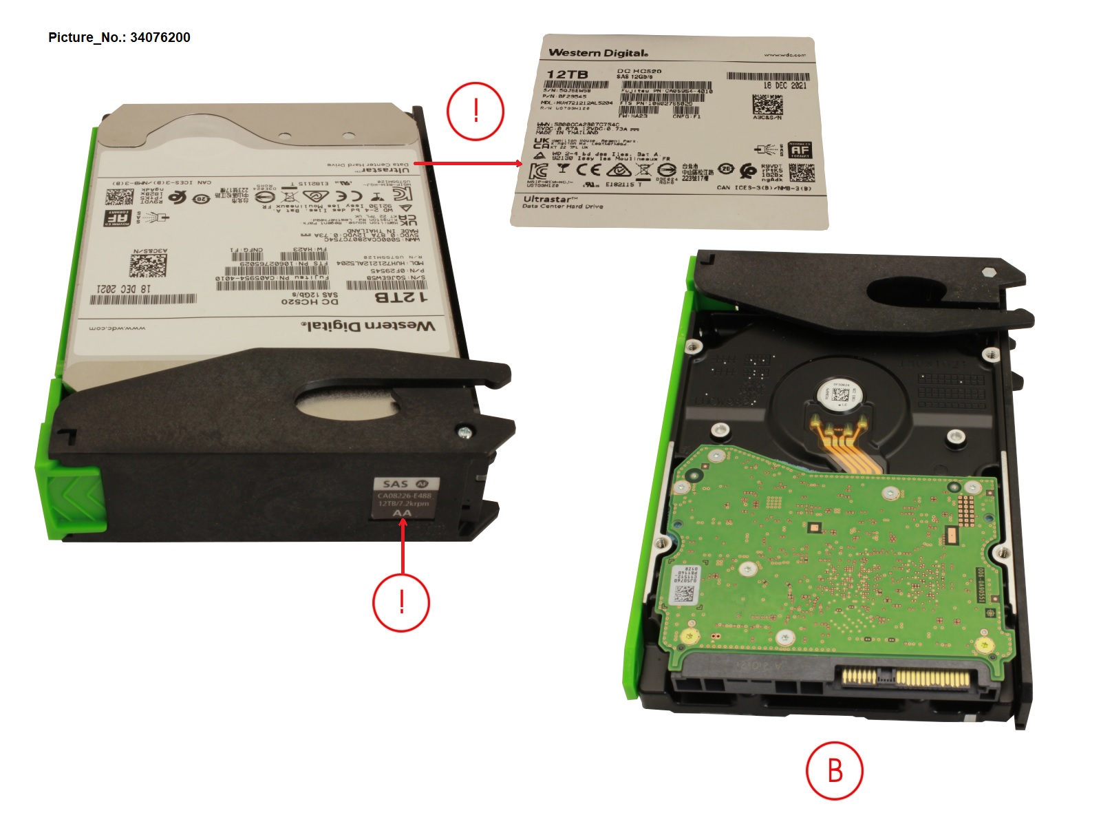 FUJITSU DX S4 HD-DE HD DRIVE 12TB 7.2K AF