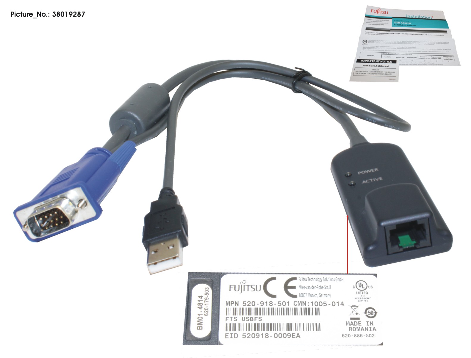 CONSOLESWITCH KVM S4 ADAPT USB2.0-VGA,VM