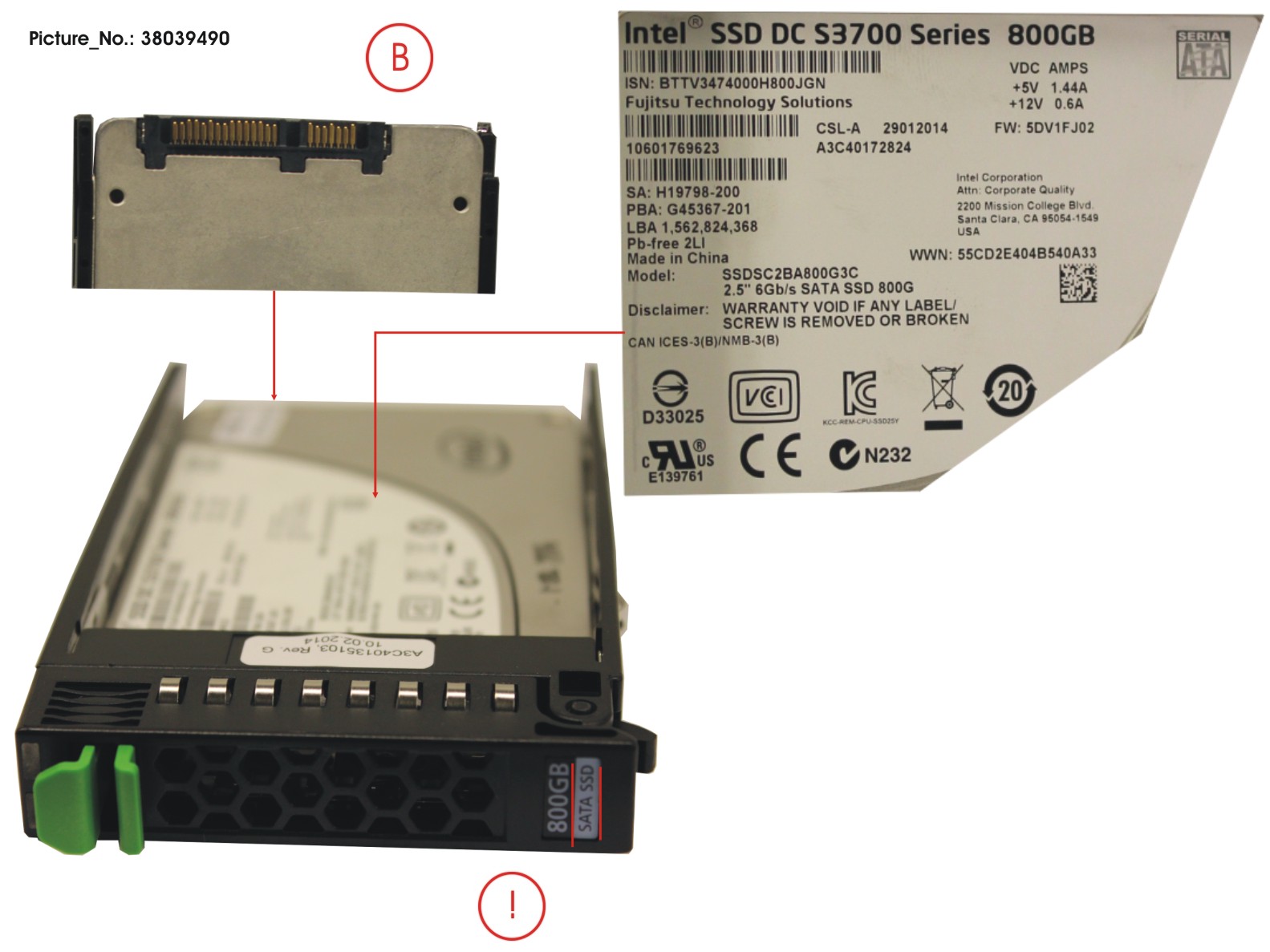 SSD SATA 6G 800GB MAIN 2.5 H-P EP