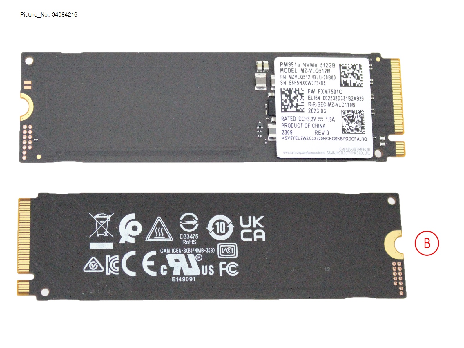 SSD PCIE M.2 PM991A 512GB (NON-SED) SSD PCIE M.2 PM991A 512GB (NON-SED)