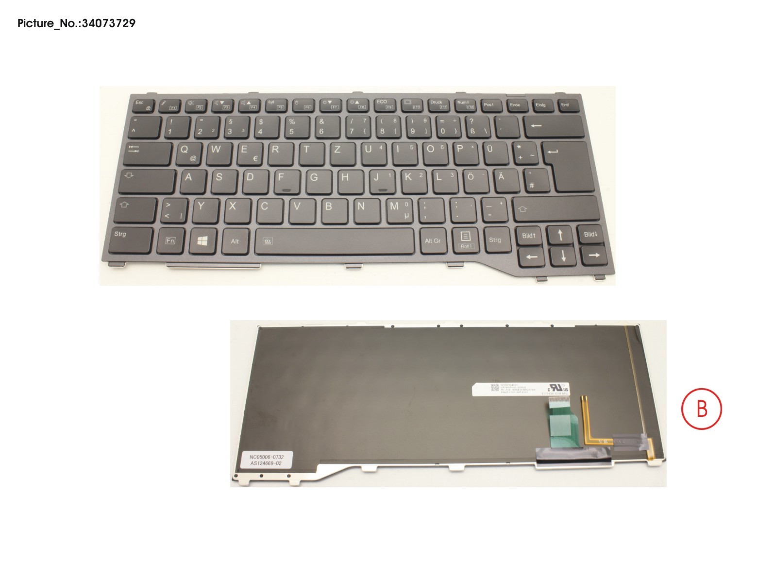 KEYBOARD W/ BL GERMAN