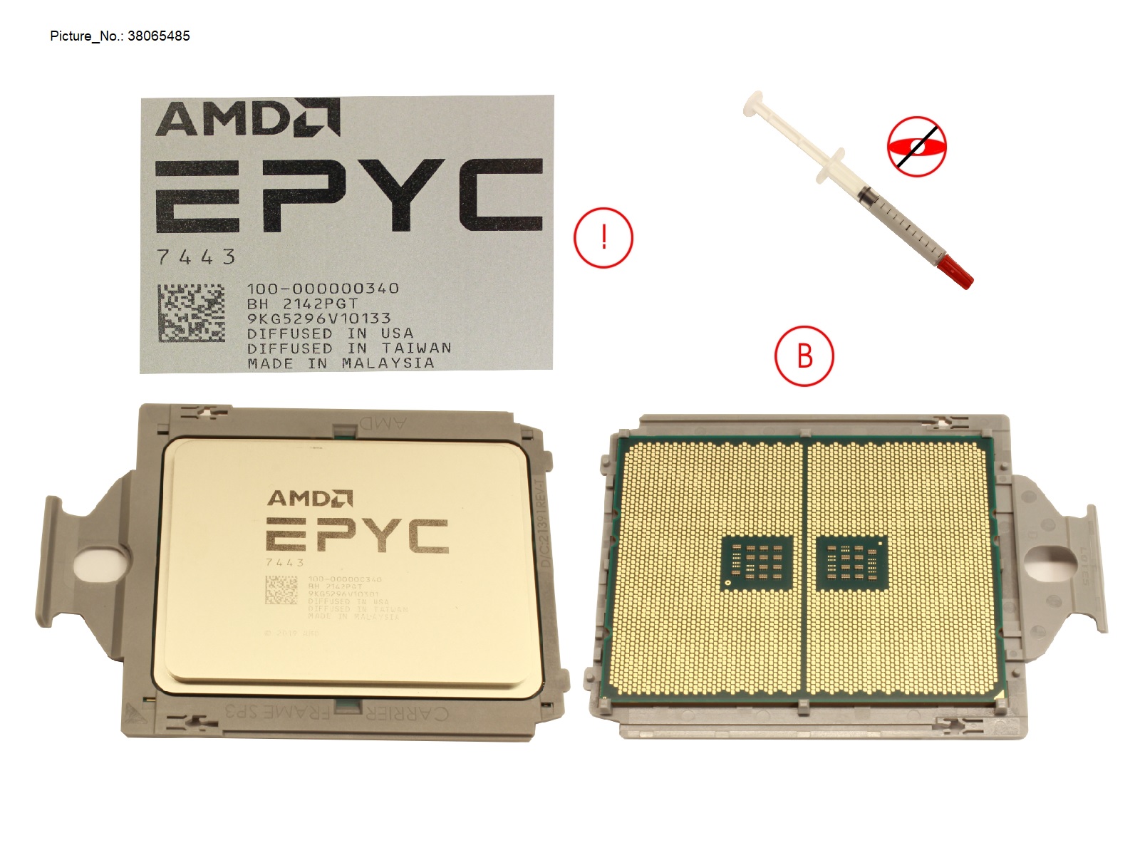 SPARE AMD EPYC 7443 (2.85GHZ/24CORE/128M