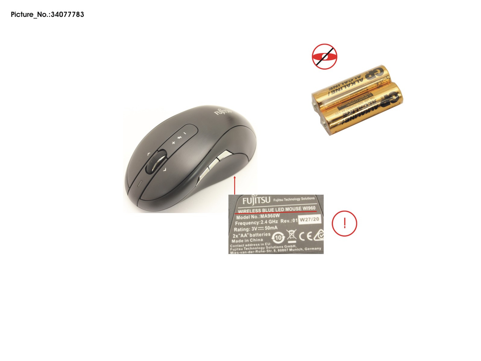 FUJITSU MOUSE RF WI960