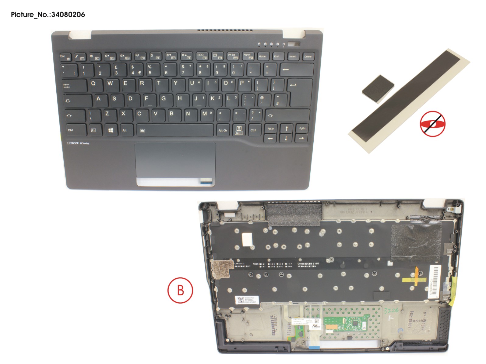 UPPER ASSY INCL. KB UK UPPER ASSY INCL. KB UK