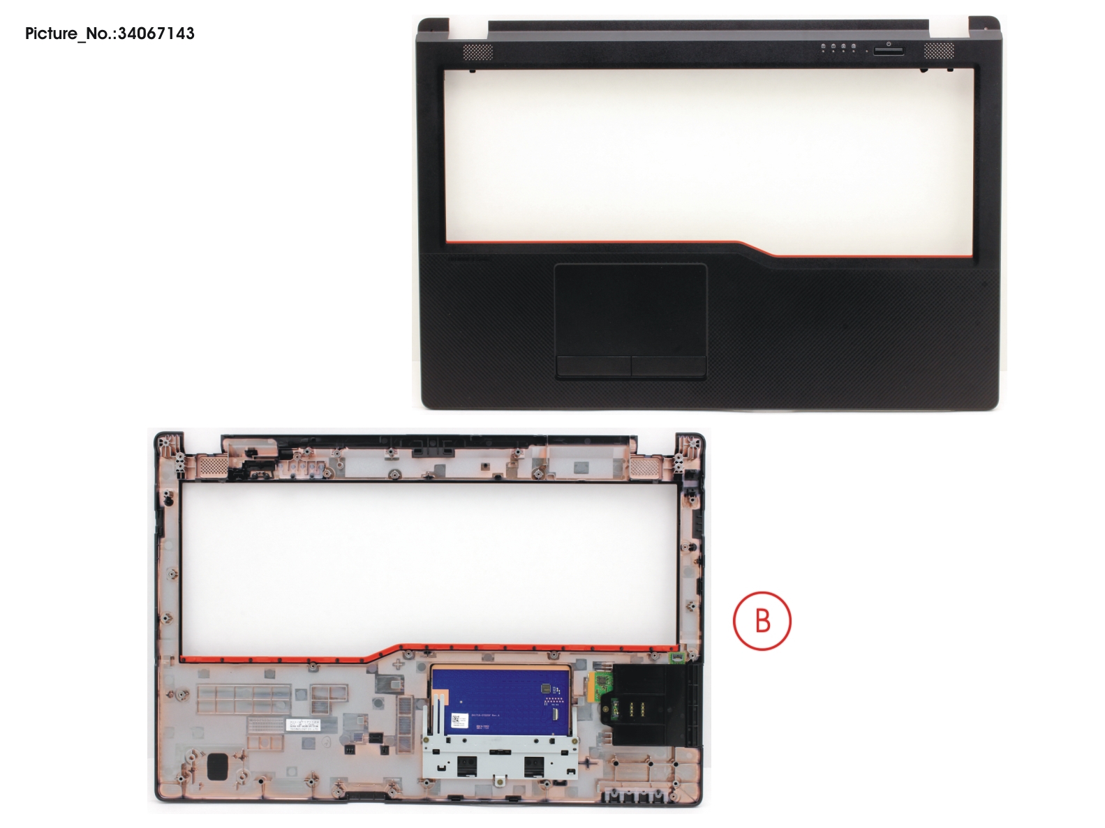 FUJITSU UPPER ASSY W/ SC, W/O FP