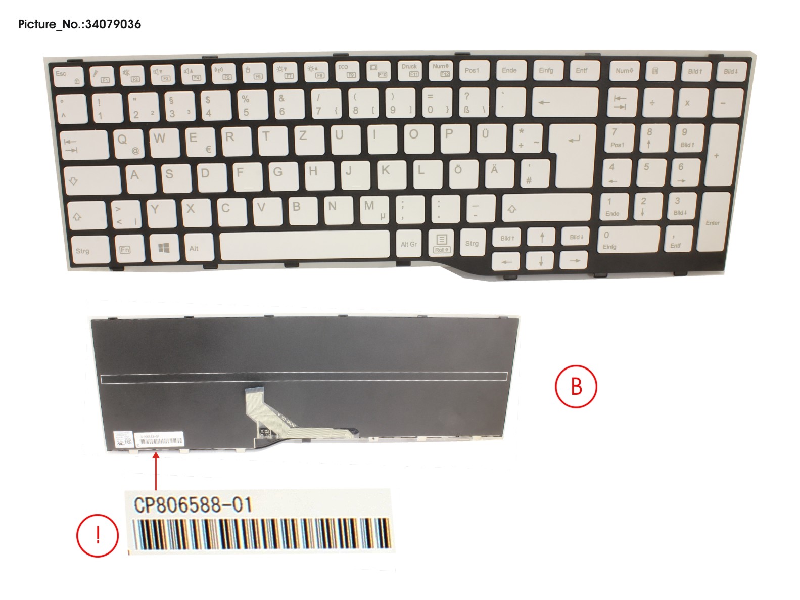 FUJITSU KEYBOARD WHITE GERMAN