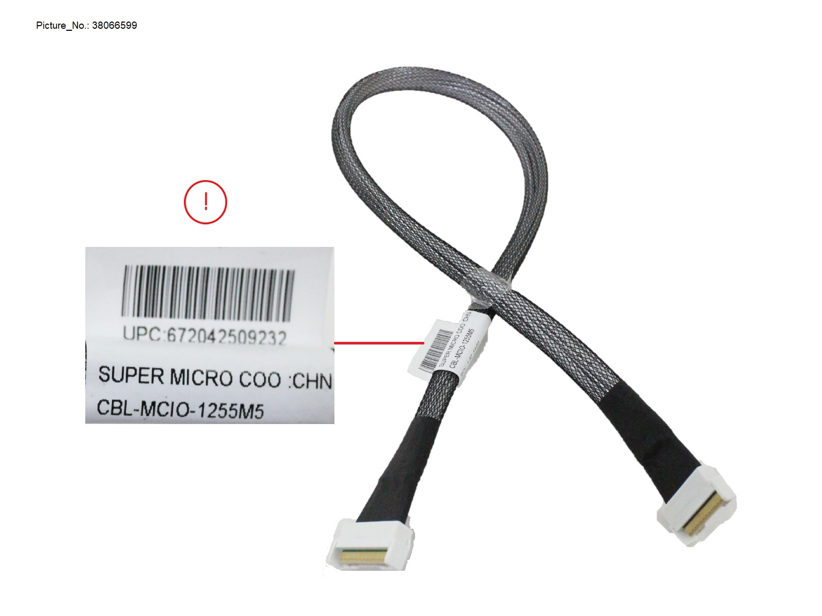 CABLE MCIO (MB-HD BP) 55CM