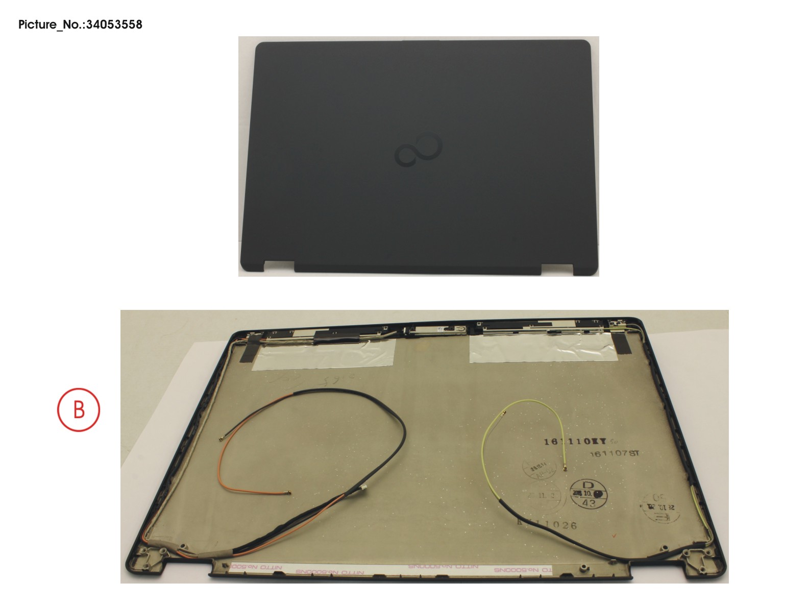 LCD BACK COVER ASSY (HD) W/O CAM W/ MIC