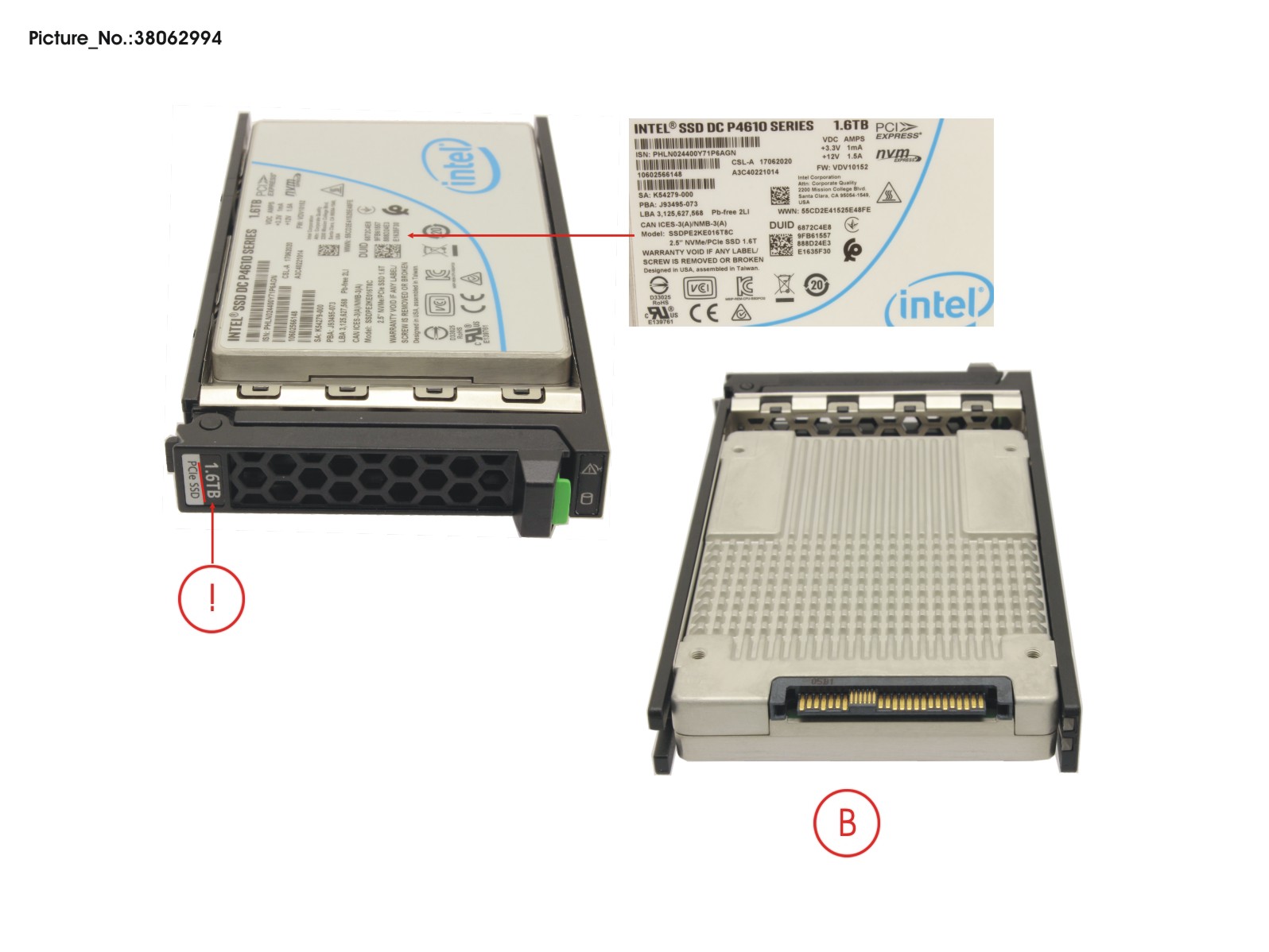 SSD PCIE3 1.6TB MIXED-USE 2.5 H-P EP