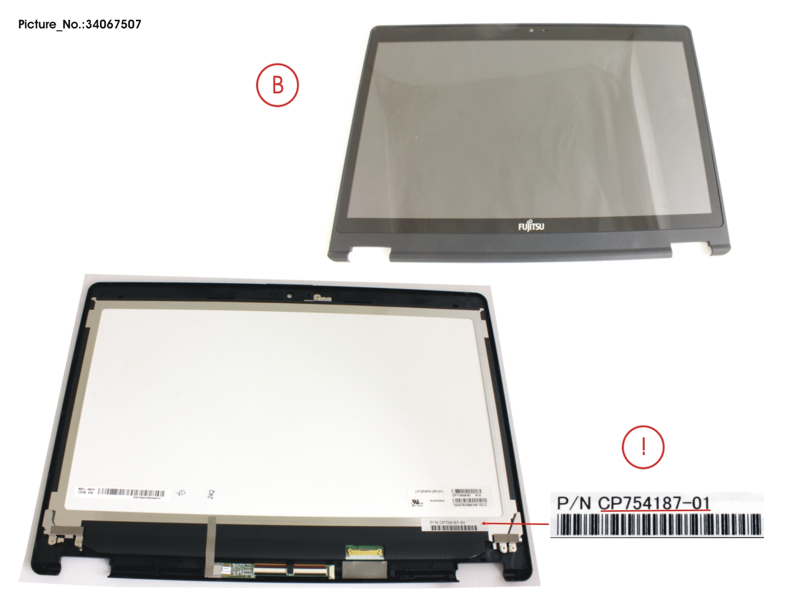 LCD ASSY FHD, G INCL.TOUCHPANEL