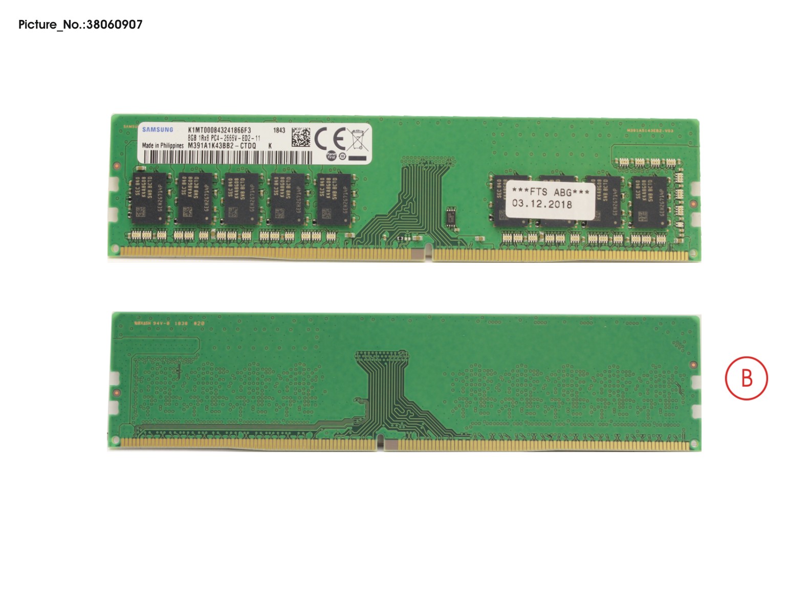 8GB (1X8GB) 1RX8 DDR4-2666 U ECC 8GB (1X8GB) 1RX8 DDR4-2666 U ECC