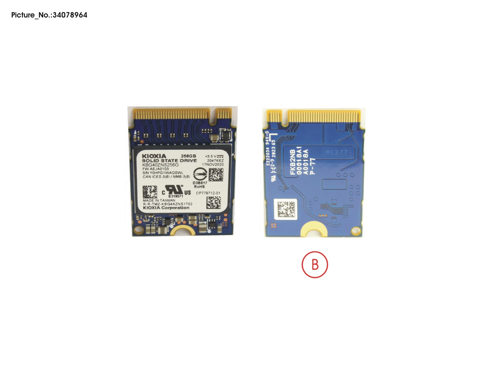 SSD PCIE M.2 2230 256GB BG4