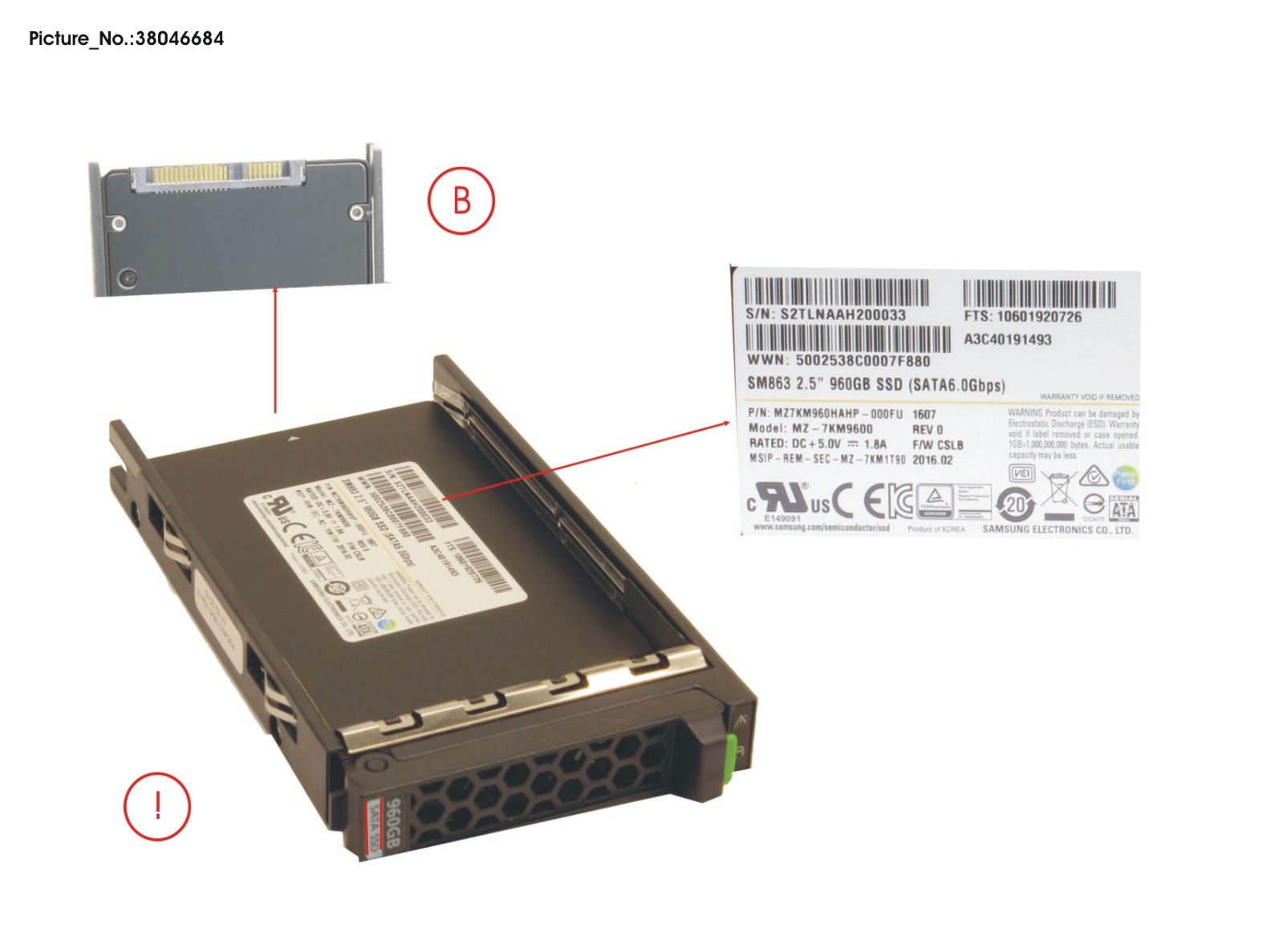 SSD SATA 6G 960GB MLC HP SFF EP MAIN 3.6