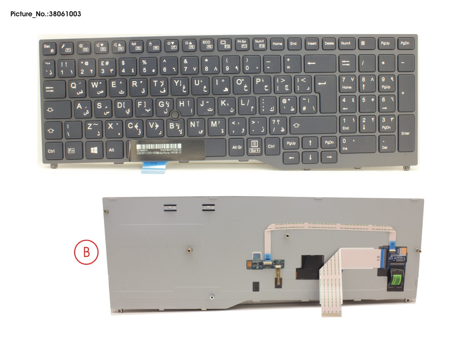 KEYBOARD BLACK W/ TS ARABIC/UK KEYBOARD BLACK W/ TS ARABIC/UK