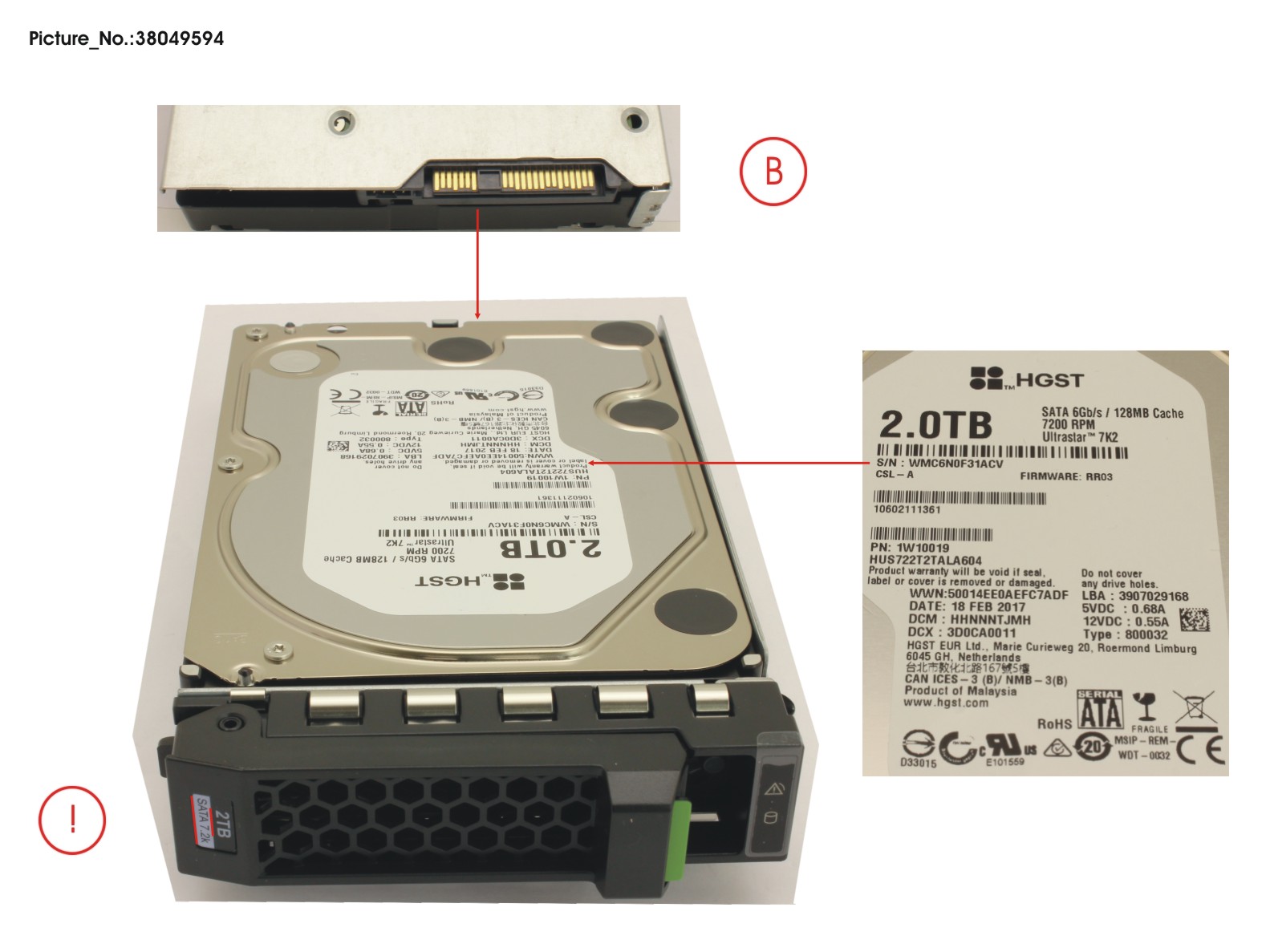HD SATA 6G 2TB 7.2K HOT PL 3.5 BC HD SATA 6G 2TB 7.2K HOT PL 3.5 BC