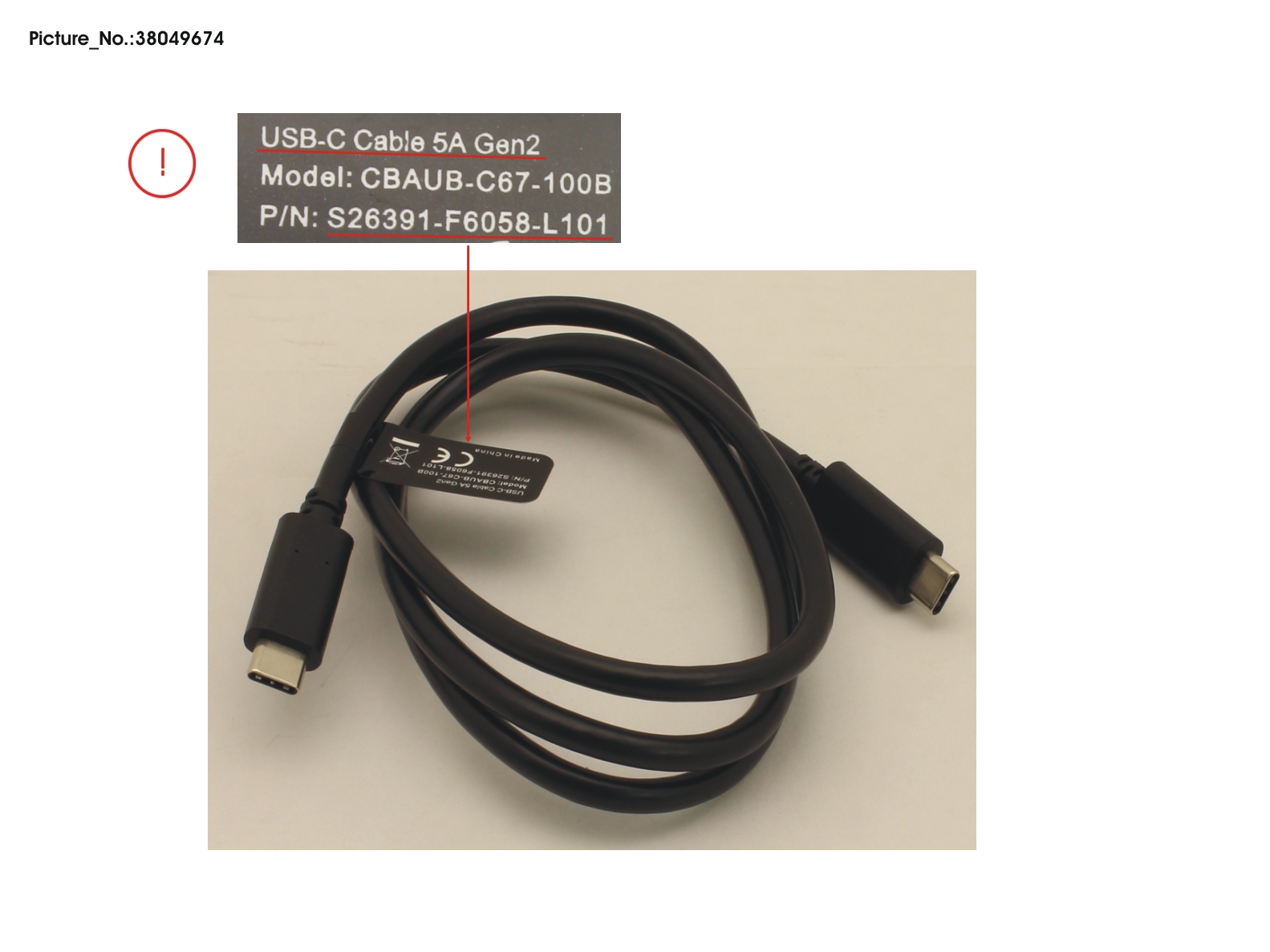 FUJITSU USB-C CABLE 5A GEN2