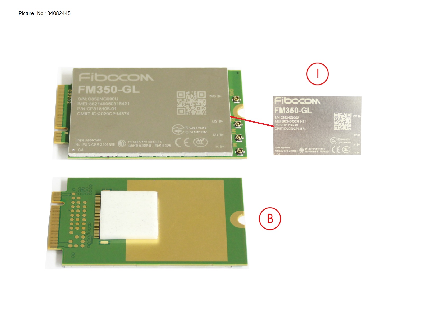 WWAN MODULE FM350-GL W/ RBR HEAT (5G)