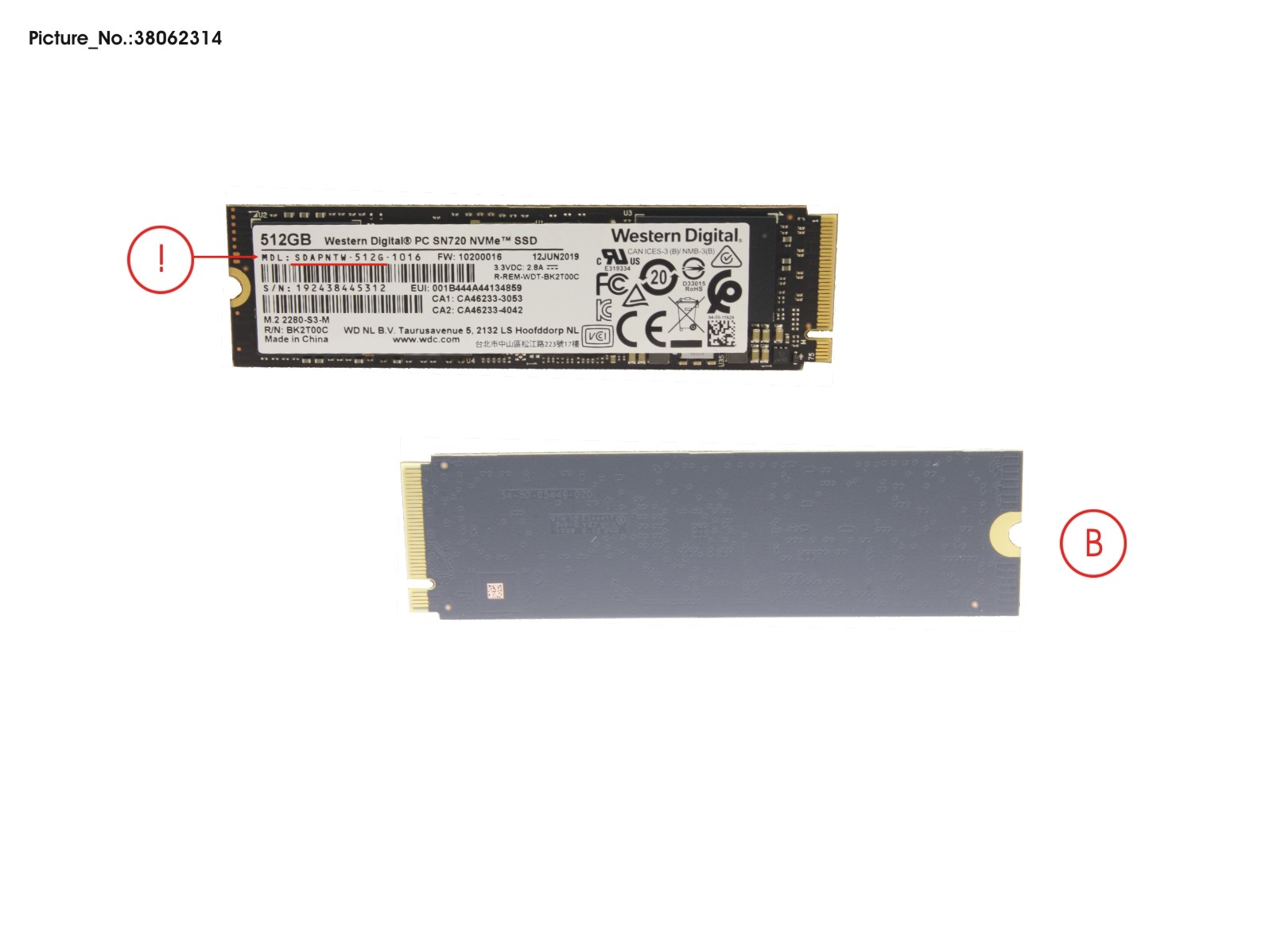 SSD PCIE M.2 2280 512GB