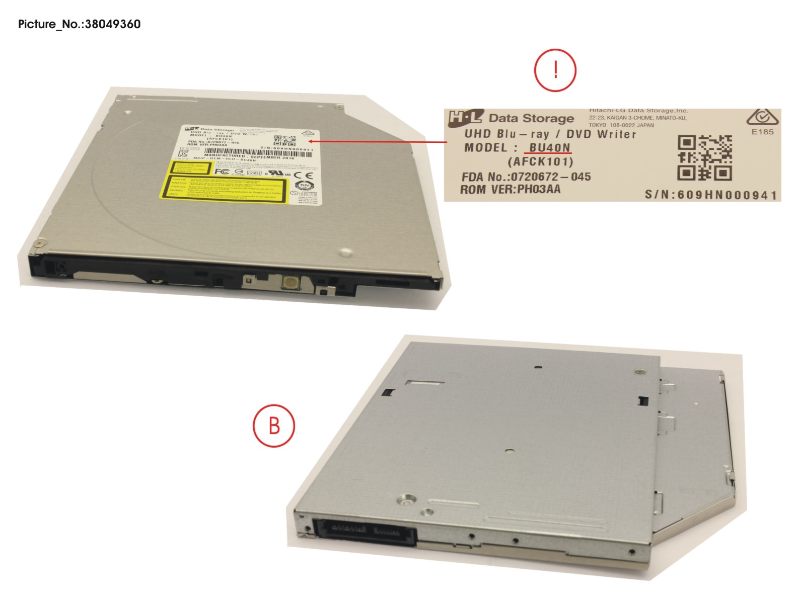 BD UHD XL WRITER SL (9,5MM) 
