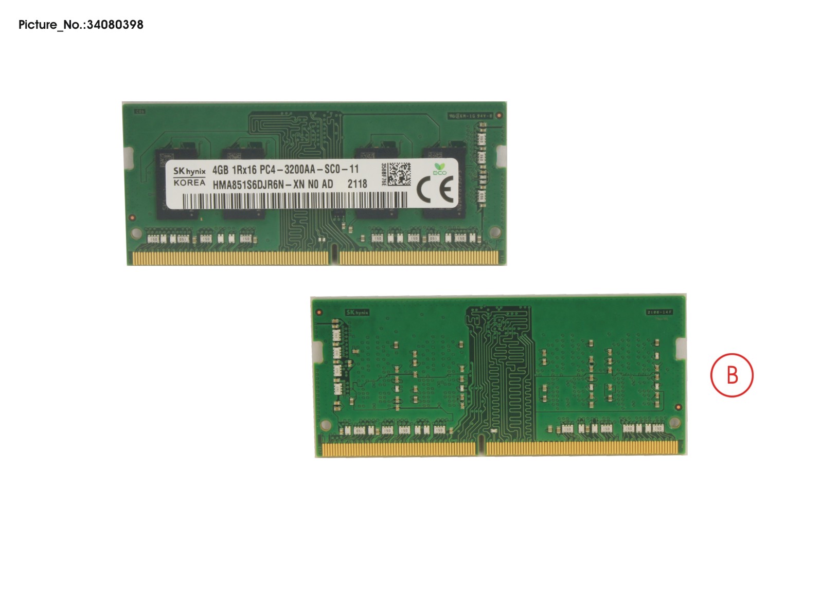 MEMORY 4GB DDR4-3200 UNB
