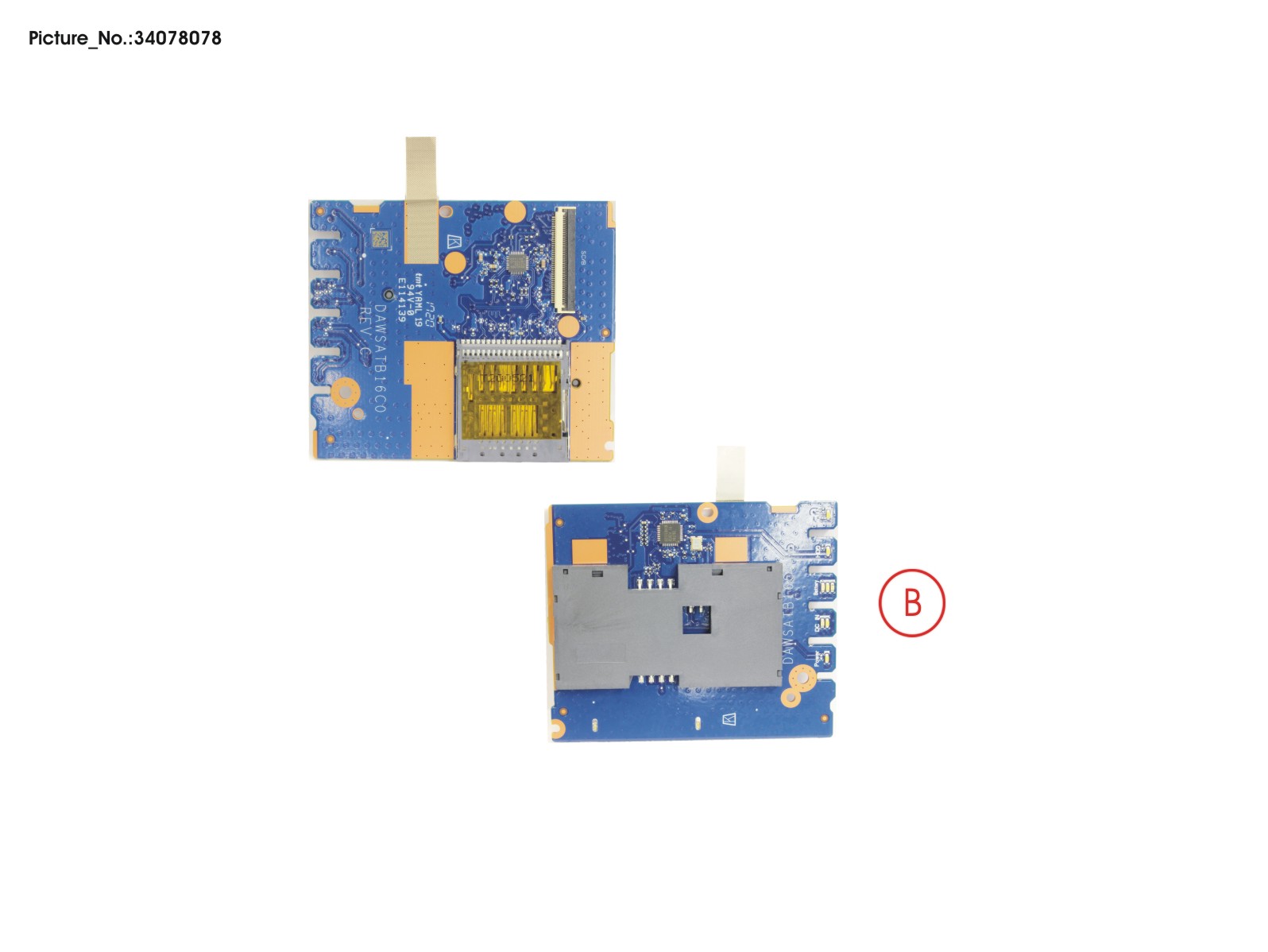 SUB BOARD, SMARTCARD/LED